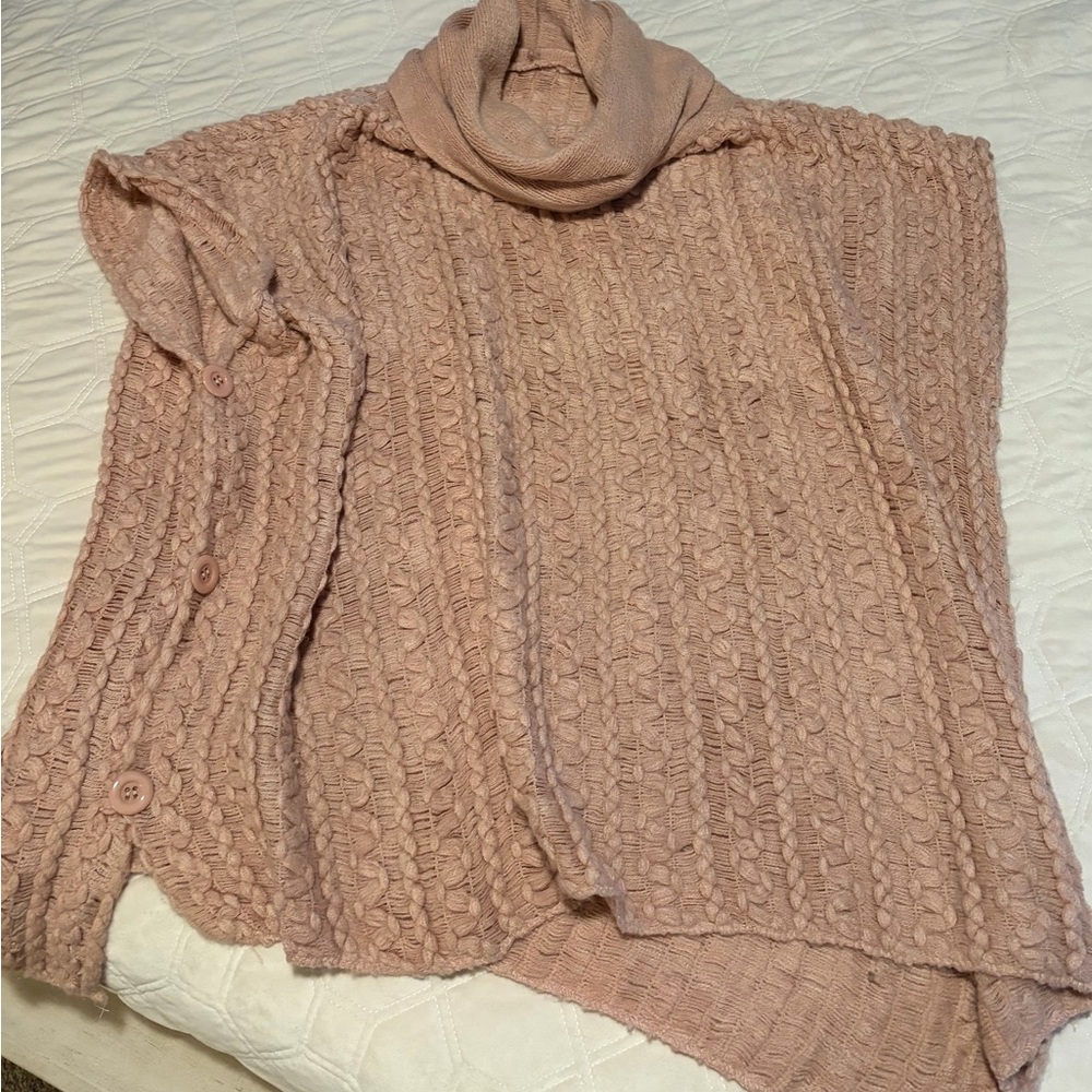 Chic Women's Pink Cowl Neck Sweater